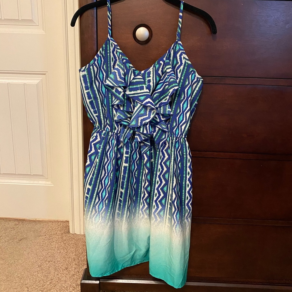 🔥3 for $10🔥 Sequin Hearts Sundress Ruffle Top Size Large